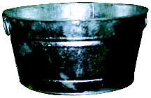 TUB WASH ROUND GALV 15 GALLON #2 - Tubs: Metal